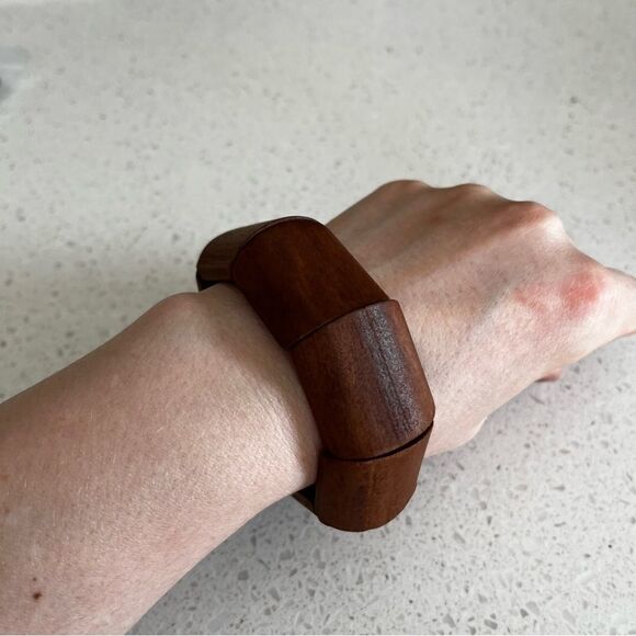 Bohemian Style Elastic Wooden Bracelet, Retro And Minimalist Design - Picture 6 of 10